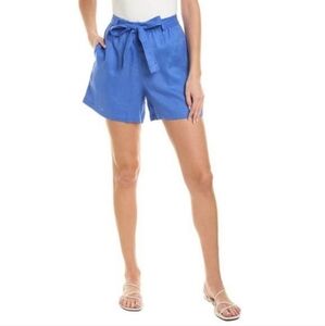 Johnny Was Women's Selma Blue Linen Short, Size M